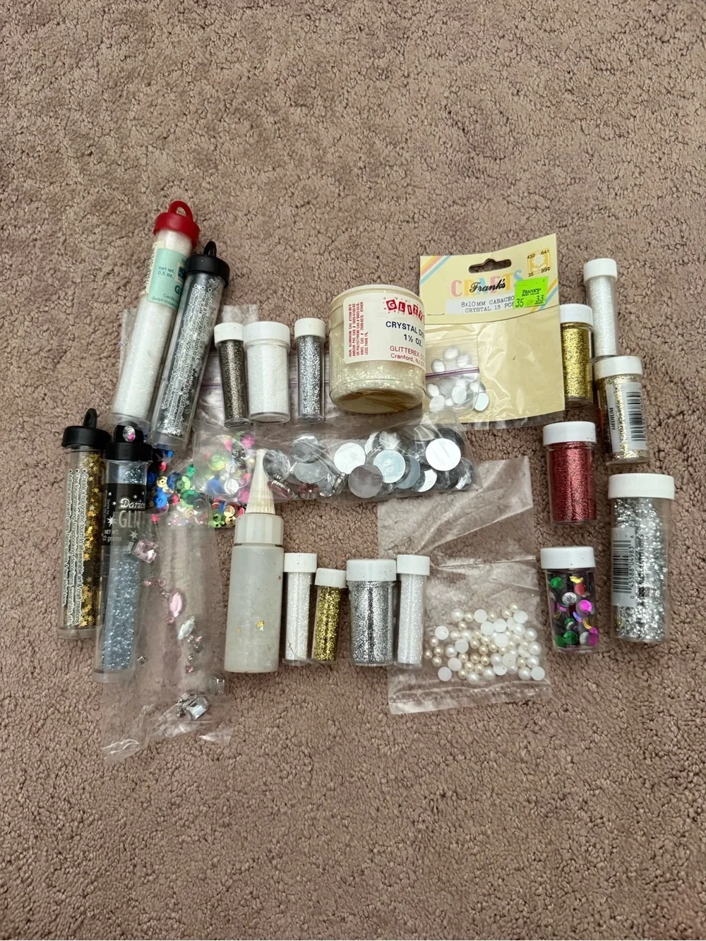 Lot of Assorted Glitter and Rhinestones | Arts & Crafts Supplies
